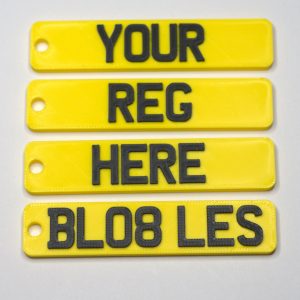 Personalised Number Plate Keychains