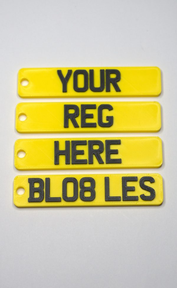 Personalised Number Plate Keychains